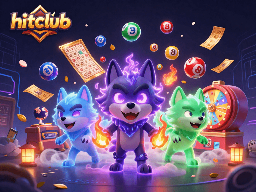 Join hitclub for an exhilarating gaming experience with vibrant lottery and casino elements.