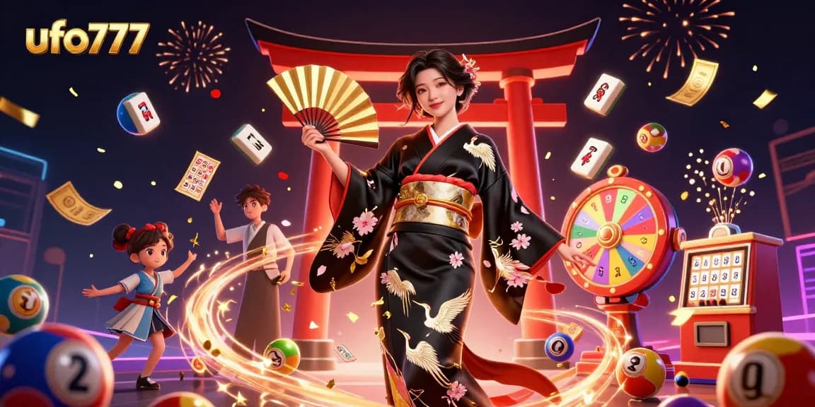 Engage with thrilling games at ufo777 featuring a dynamic illustration of casino excitement.