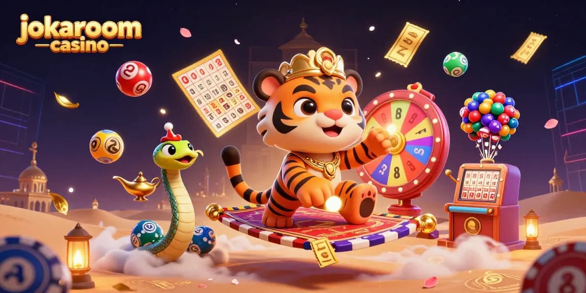 Experience the vibrant features of jokaroom casino with lively game elements and captivating characters.