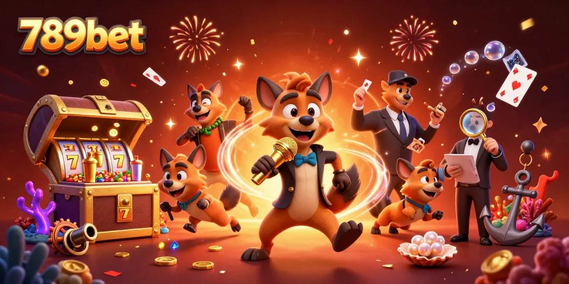 Experience the excitement of 789bet with hyenas running a vibrant comedy casino scene, mixing drinks and checking IDs.