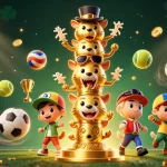 Experience thrilling gameplay at lu88 with vibrant 3D casino action featuring animated characters and sports elements.