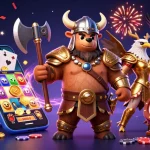 Join the excitement at ku88 with this vibrant 3D illustration of casino gaming elements and characters.
