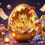 Experience the thrill of net88 with a vibrant explosion of lottery elements and a stunning baby dragon!
